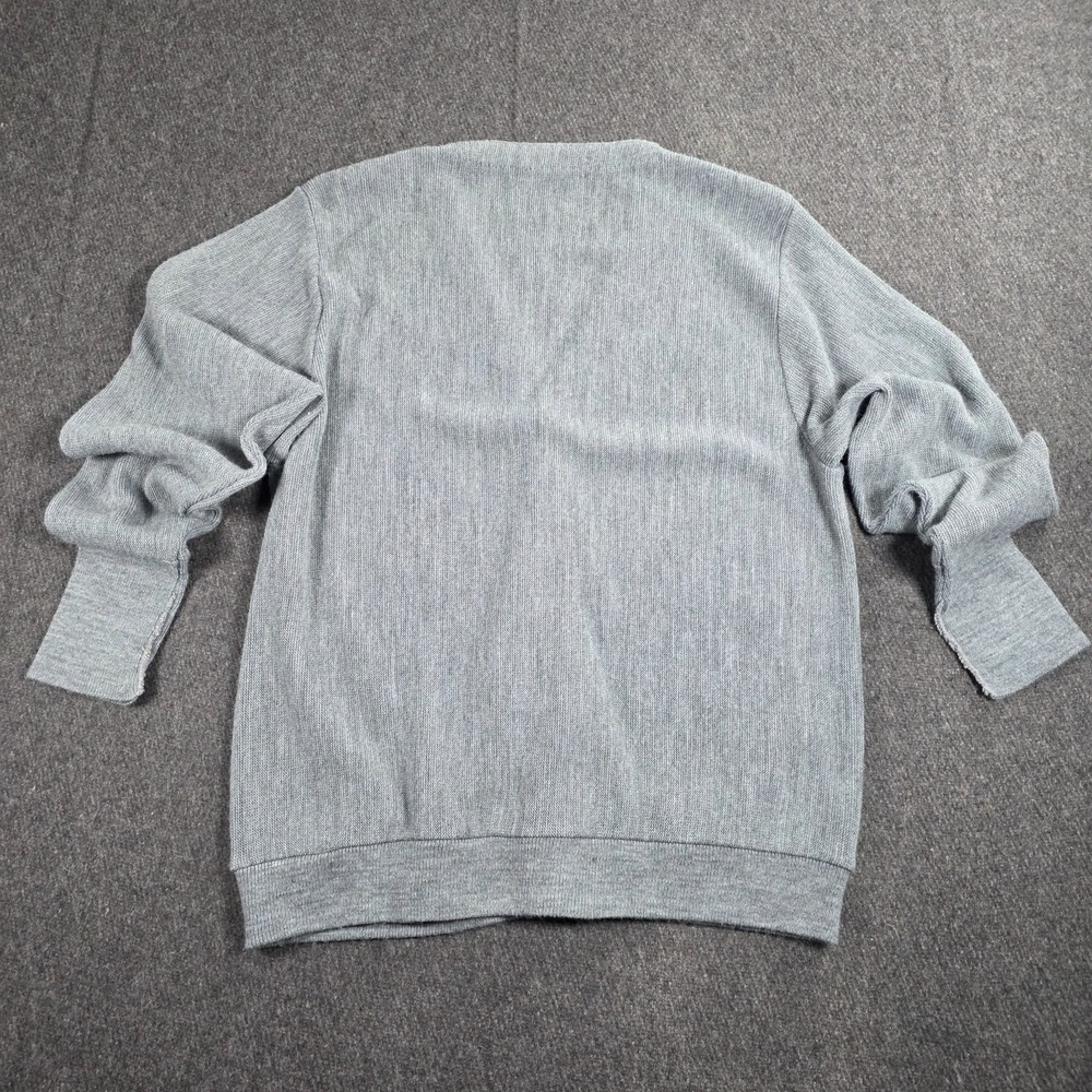 IZOD Cardigan Sweater Men's Large Gray Made In USA VTG - Picture 3 of 10